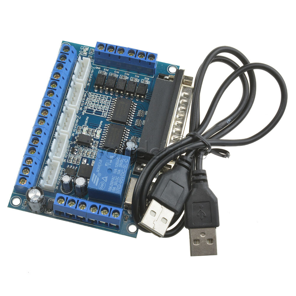 CNC MACH3 5 Axis Interface Breakout Board For Stepper Motor Driver CNC Mill New