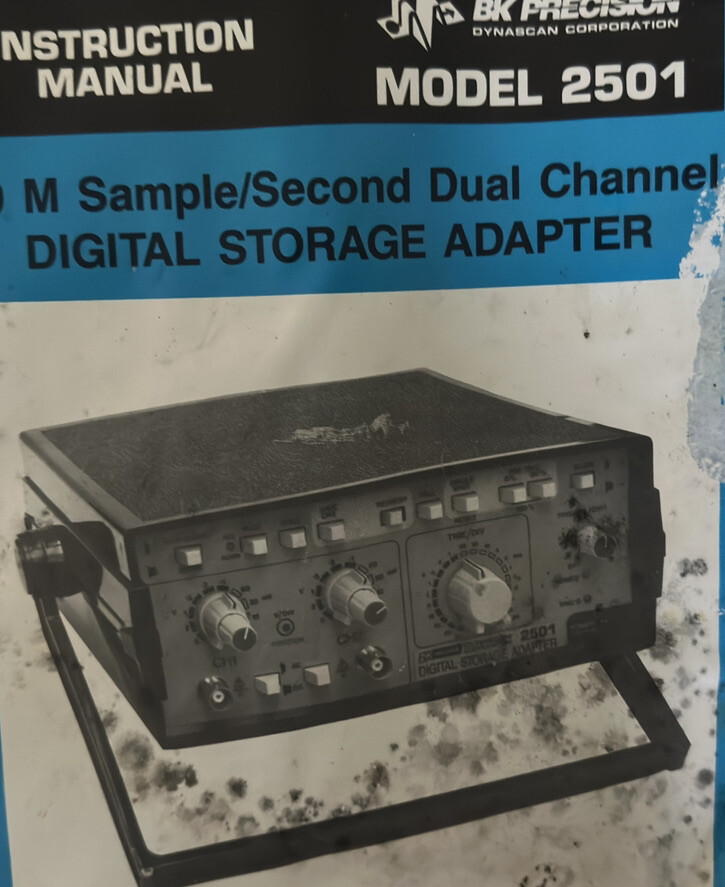 B+K Precision Dynascan 2501 Digital Storage Adapter for Oscilloscope, Plotter
