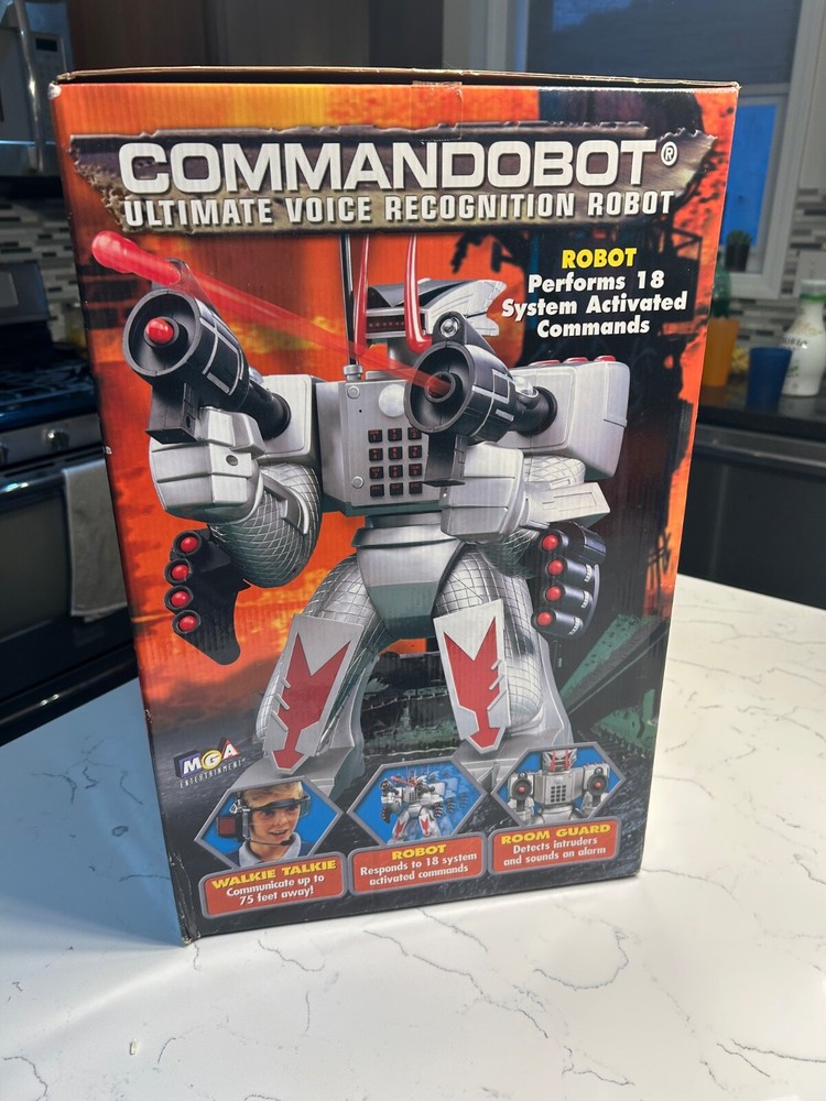 command bot voice command vintage robot toy