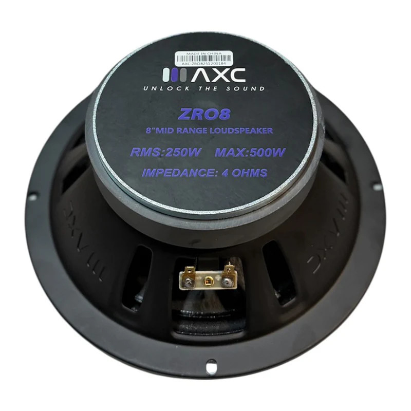 Audio Xtreme Code AXC ZRO8 | 8" 250W RMS Midrange Speaker w/ Bullet (Single)