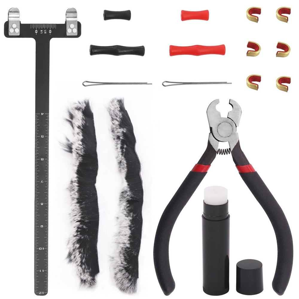 17Pcs Archery Bow String Tool Kit - Nocking Buckle, Ruler, Wax & Silencer
