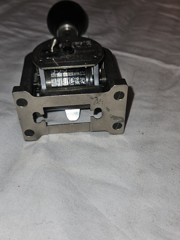 Vintage Bates Numbering Machine 6 Wheel Style E Stamper