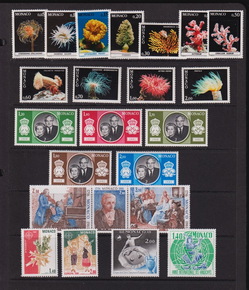 Monaco - Mint issues from 1980-81, cat. $ 33.40