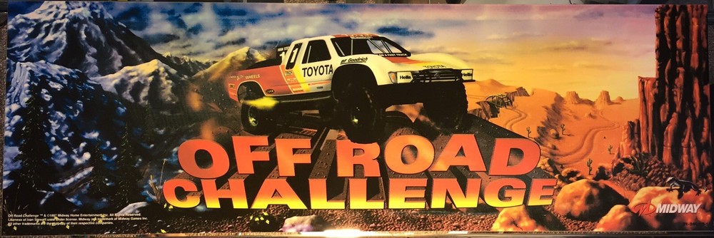 Off Road Challenge Arcade Marquee 28.3" x 9.1"