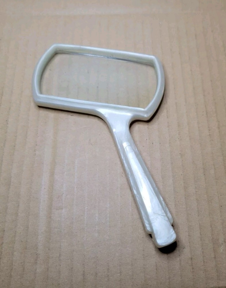 Vintage Swift Rectangular Reader Pearl Handle Magnifying Glass #575 w/ Box