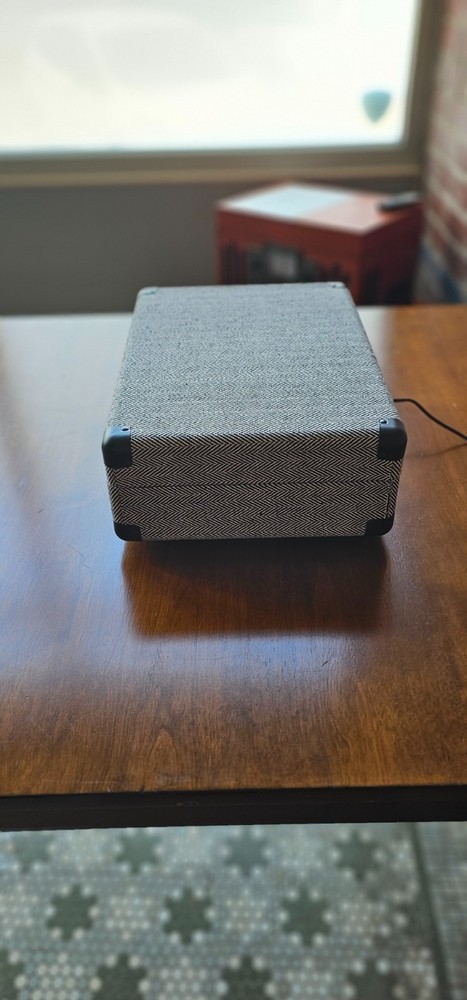 Open Box- Cruiser Plus Portable Turntable with Bluetooth In/Out - Herringbone