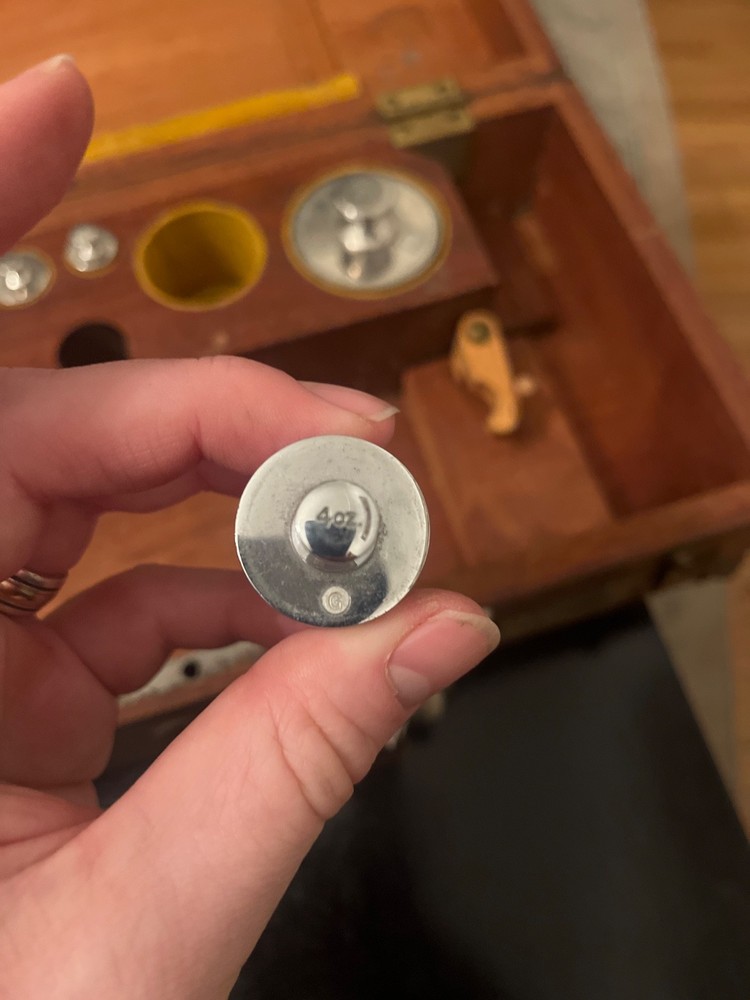 Vintage (antique?) Gurley weight set with box