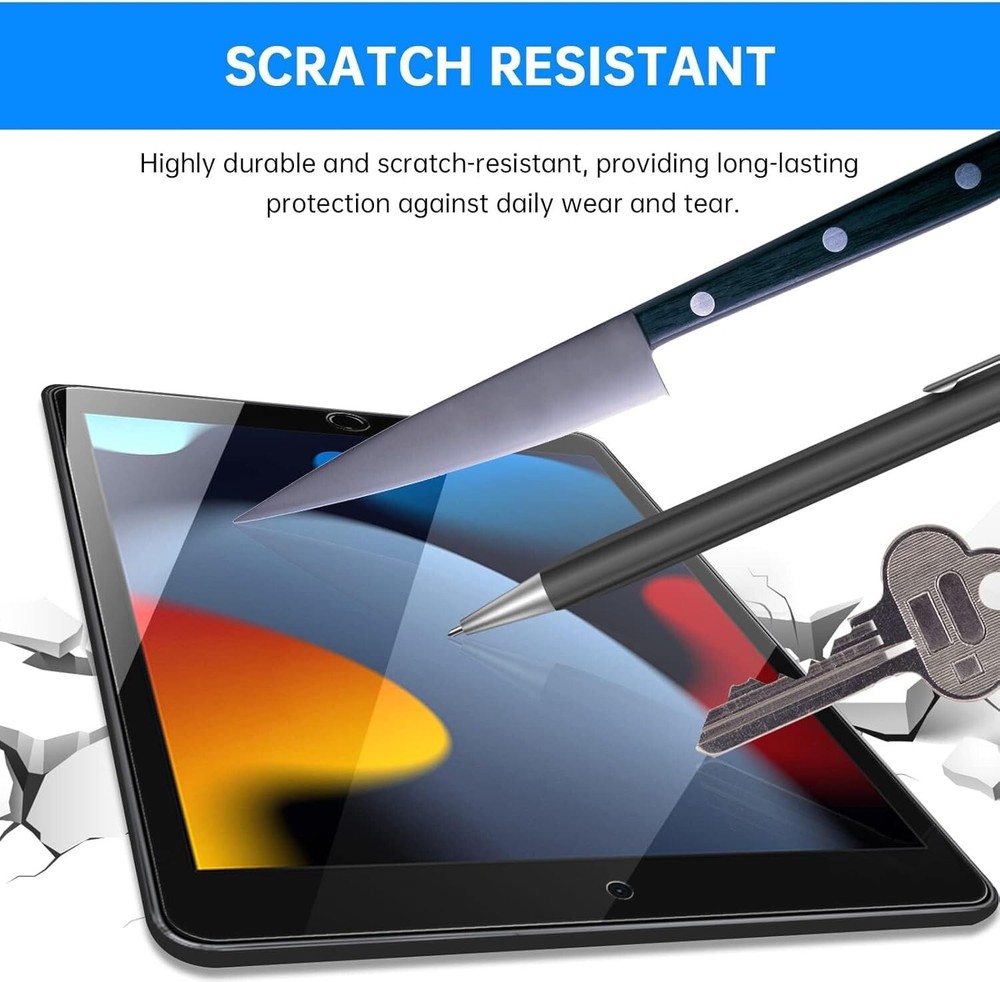 iPad 10.2 Inch 2019 Screen Protector High Premium Anti-Bubbles Saver 2 Pack
