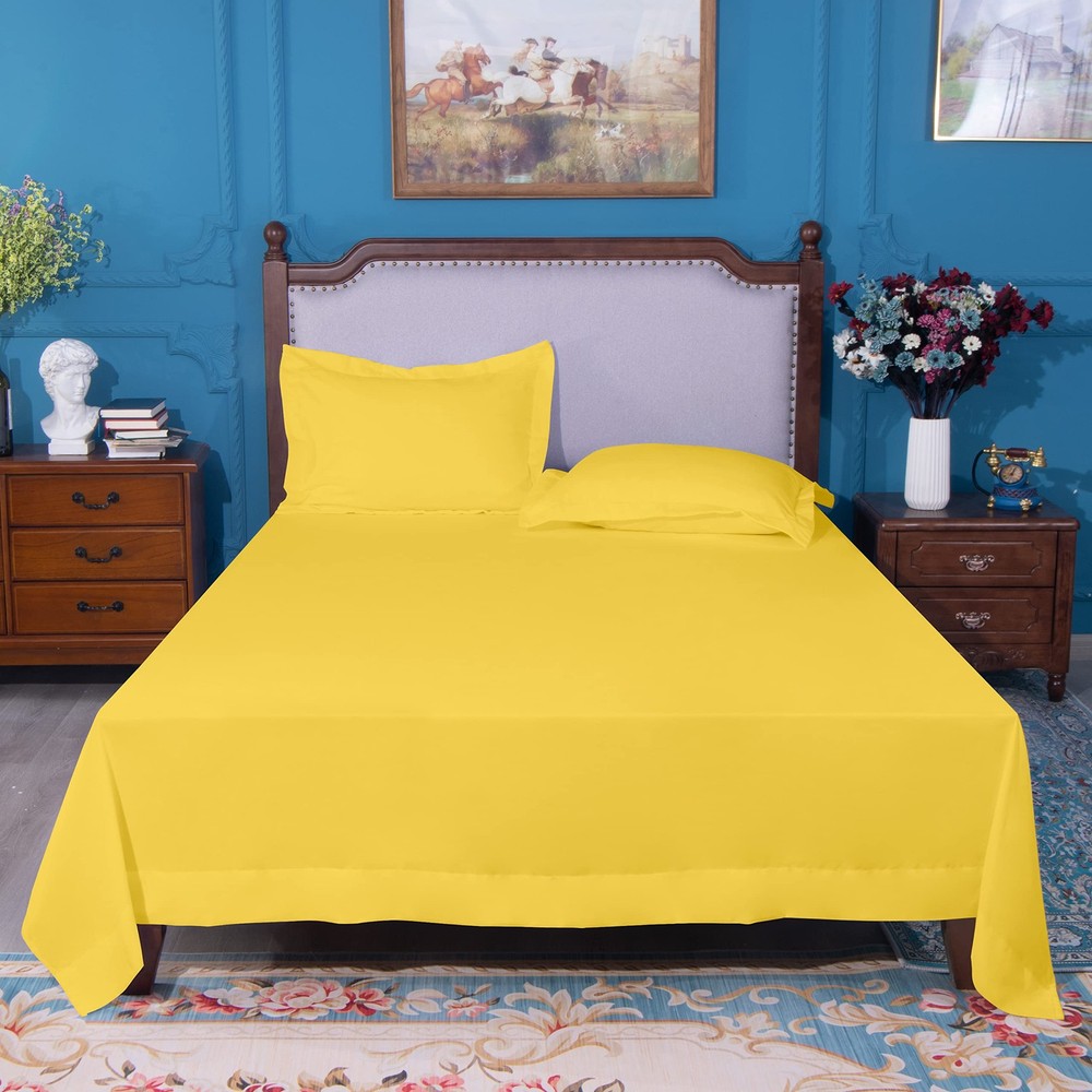 NTBAY Queen Flat Sheet Only - Brushed Microfiber, Soft, Wrinkle-Free