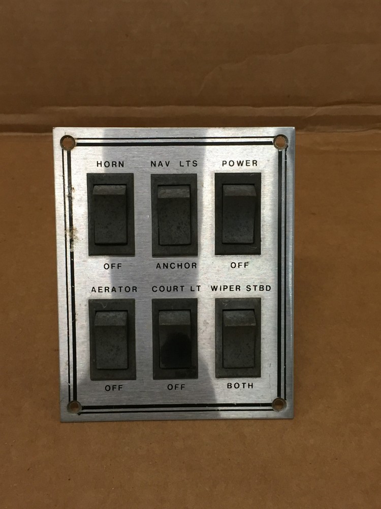 1987 Winner Boat Switch Lights Electrical Panel