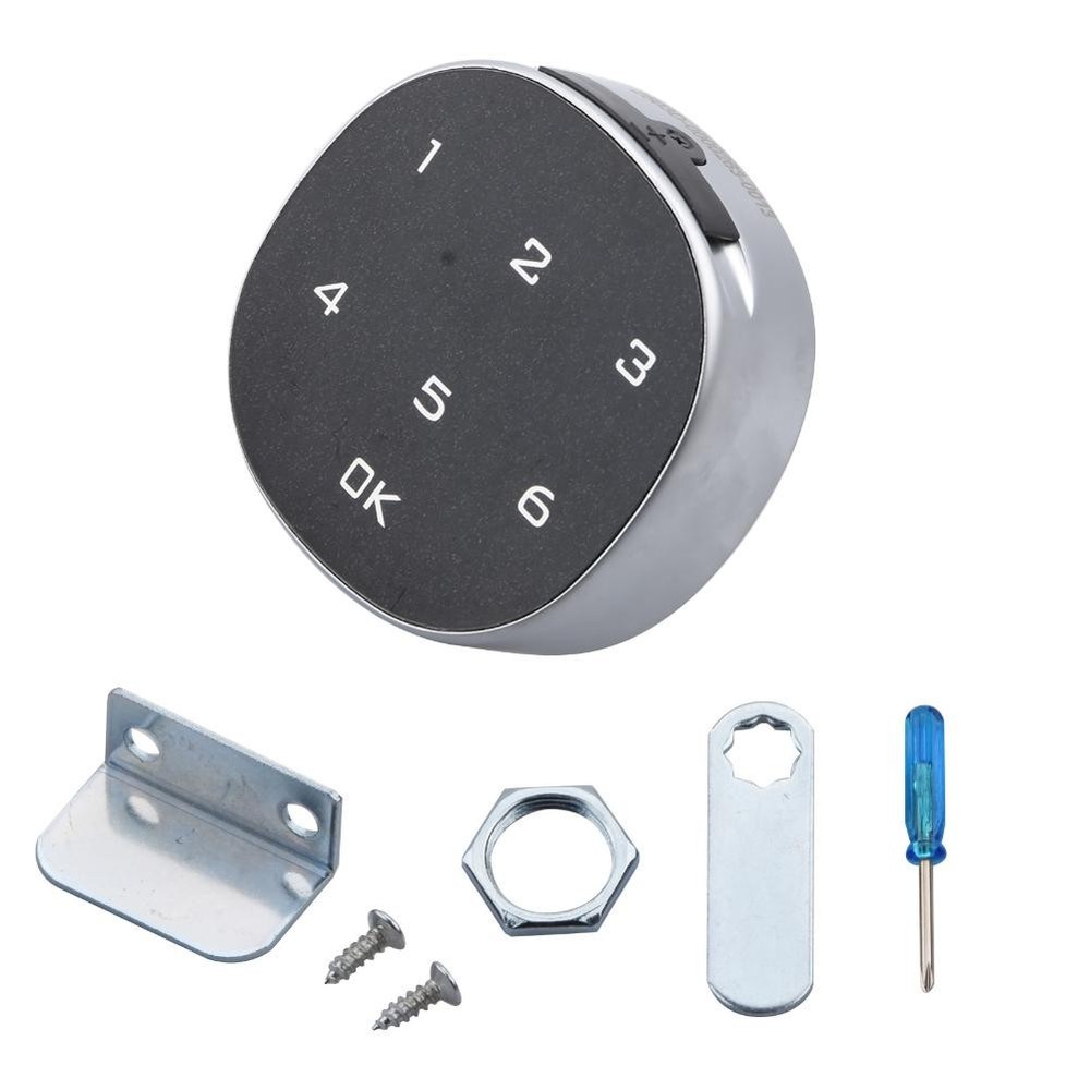 Touch Screen Electronic Password Security Lock Wood Cabinet Keypad Drawer Office