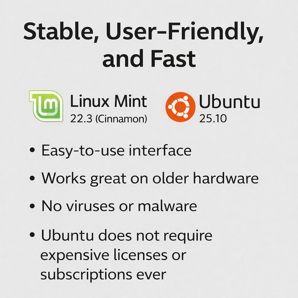 Bootable Linux USB – Mint 22.3 Cinnamon + Ubuntu 25.10 Installer 2-in-1