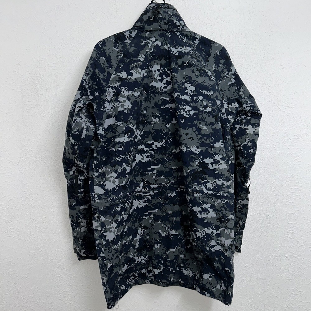 US Navy Working Parka Digital Camo Jacket Size Small X-Long