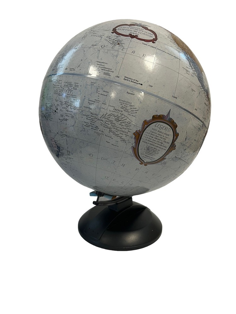 Globe Replogle 12" Inch Diameter World Platinum Classic Series - Plastic Base