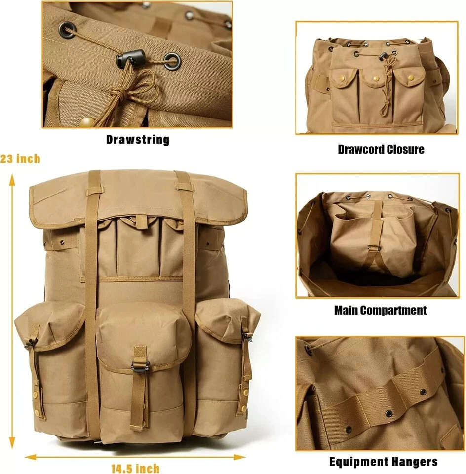 Military ALICE Pack Large Rucksack Backpack Army Tactical Bug Out Gear Frame
