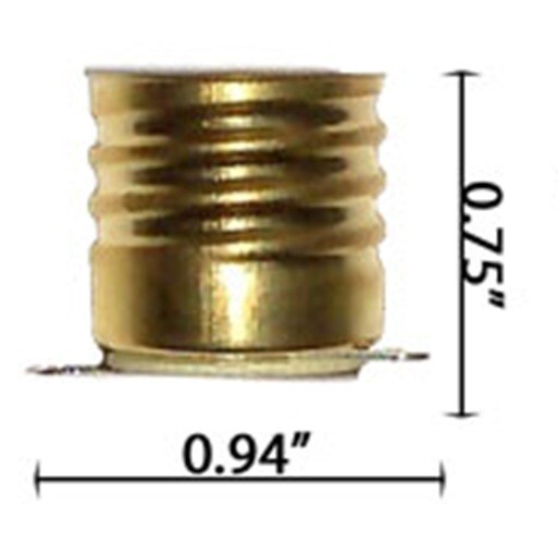 Rebaydo™ 2pcs E17 Intermediate Base with Solderable tabs