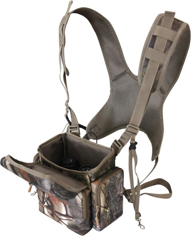 Binocular Harness Chest Pack, Bino Case with Rangefinder Pouch Binocular Harness