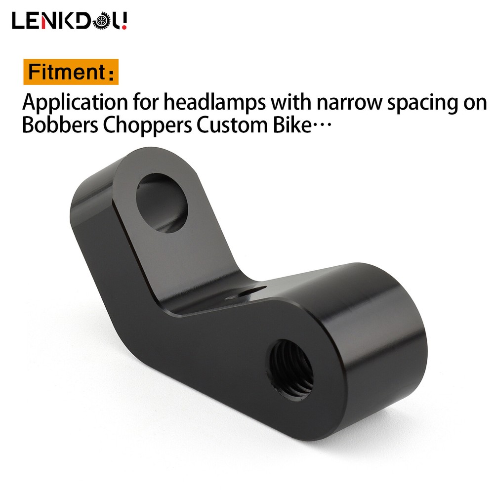 Extended Headlight Mounting Block Brackets For Harley Custom Headlight Mount H7