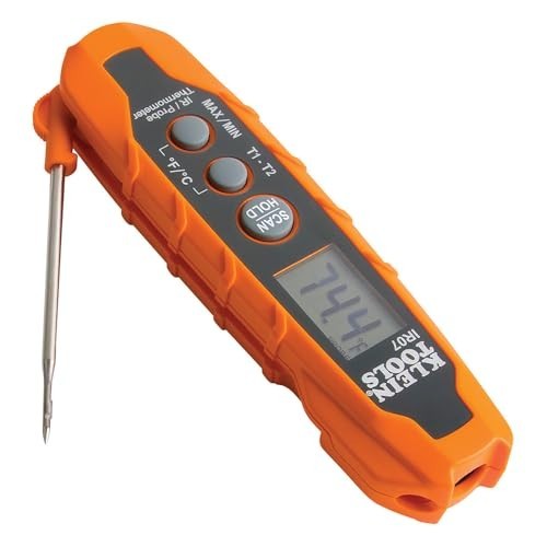 Infrared Thermometer Dual IR Probe Laser Pointer Pocket Size LCD Backlit