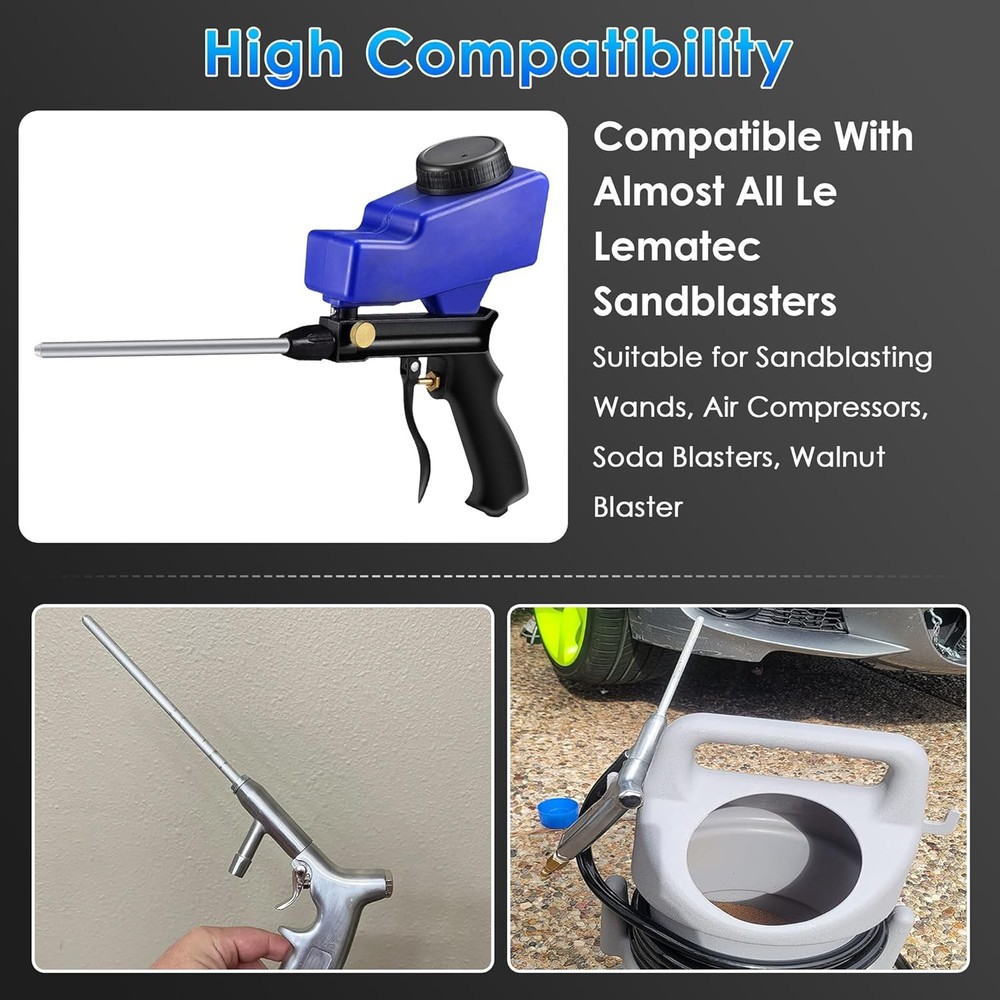 Feekoon Sand Blaster Long Nozzle Attachment, Sandblasting Tip Adapter...