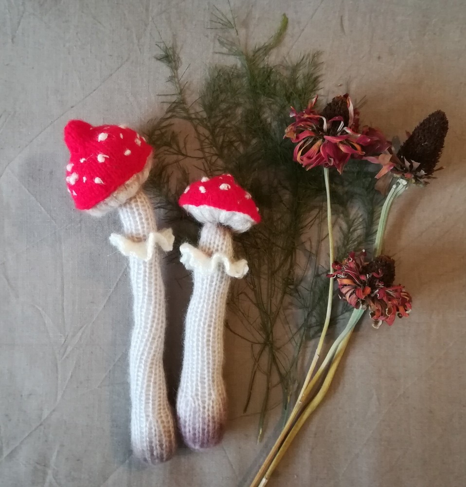 Wonderland Knitting Patterns – Printed Set: Rabbit, Cat & Toadstools