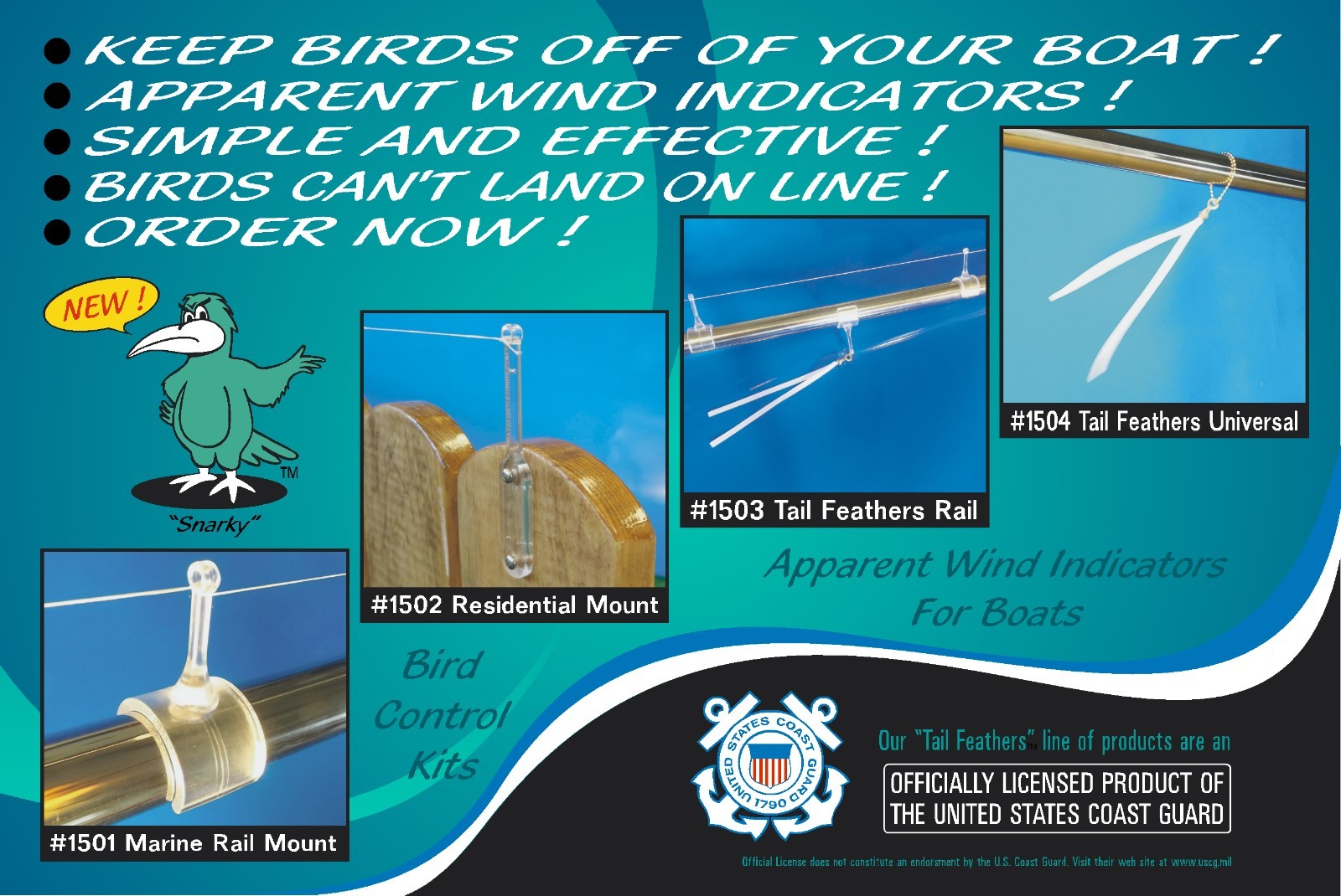 Apparent Wind Indicator Docking Aid "Tail Feathers", thats for the birds