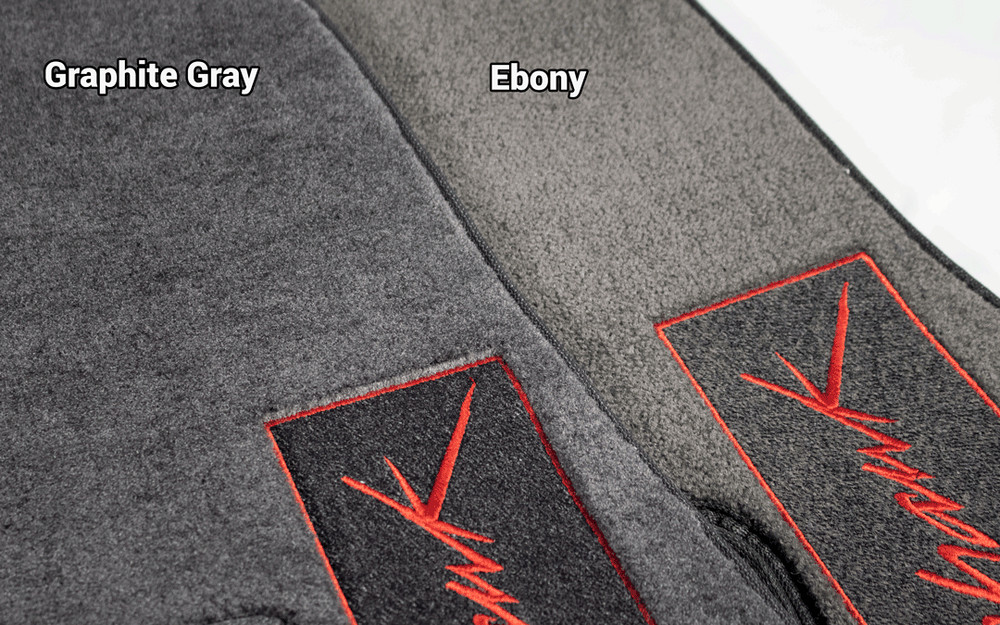 2000-2002 SLP Firehawk Ebony Black Front Carpet Floor Mats Pair & Rear Deck Mat