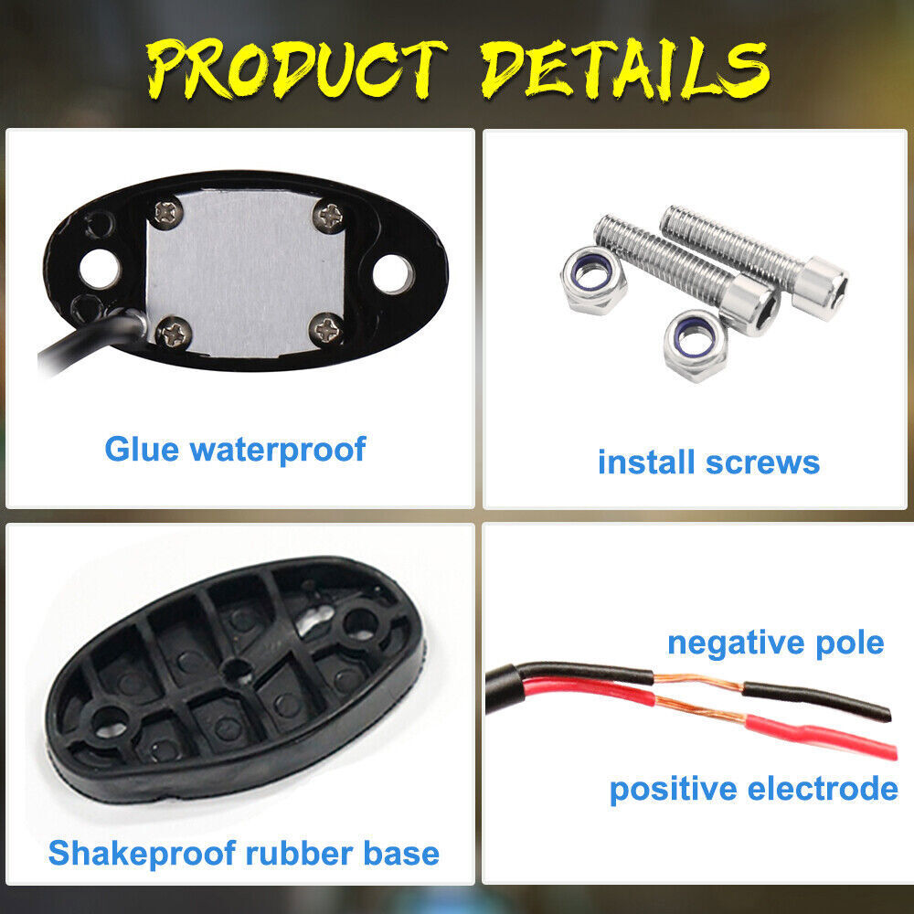 24Pods White LED Rock Lights Underbody Fit Chevy Silverado 1500 2500 1999-2022