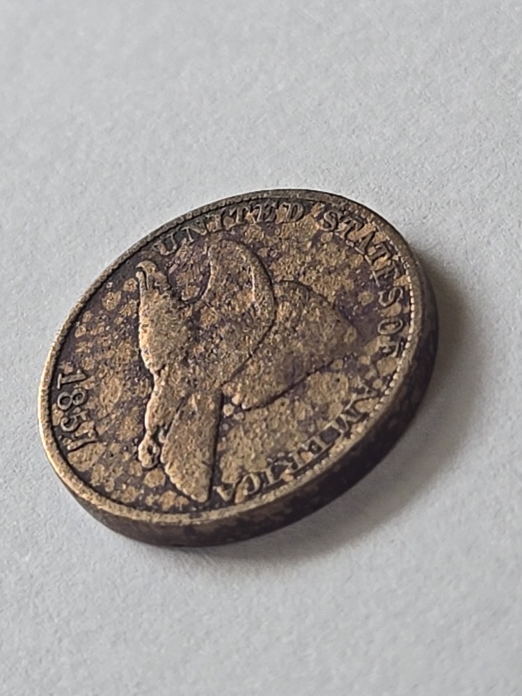 1857 Flying Eagle Cent VG Very Good Details #1153