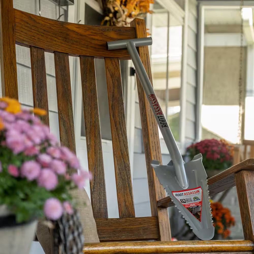 35 In. Steel T-Handle Metal Detecting Shovel with Blade Cover