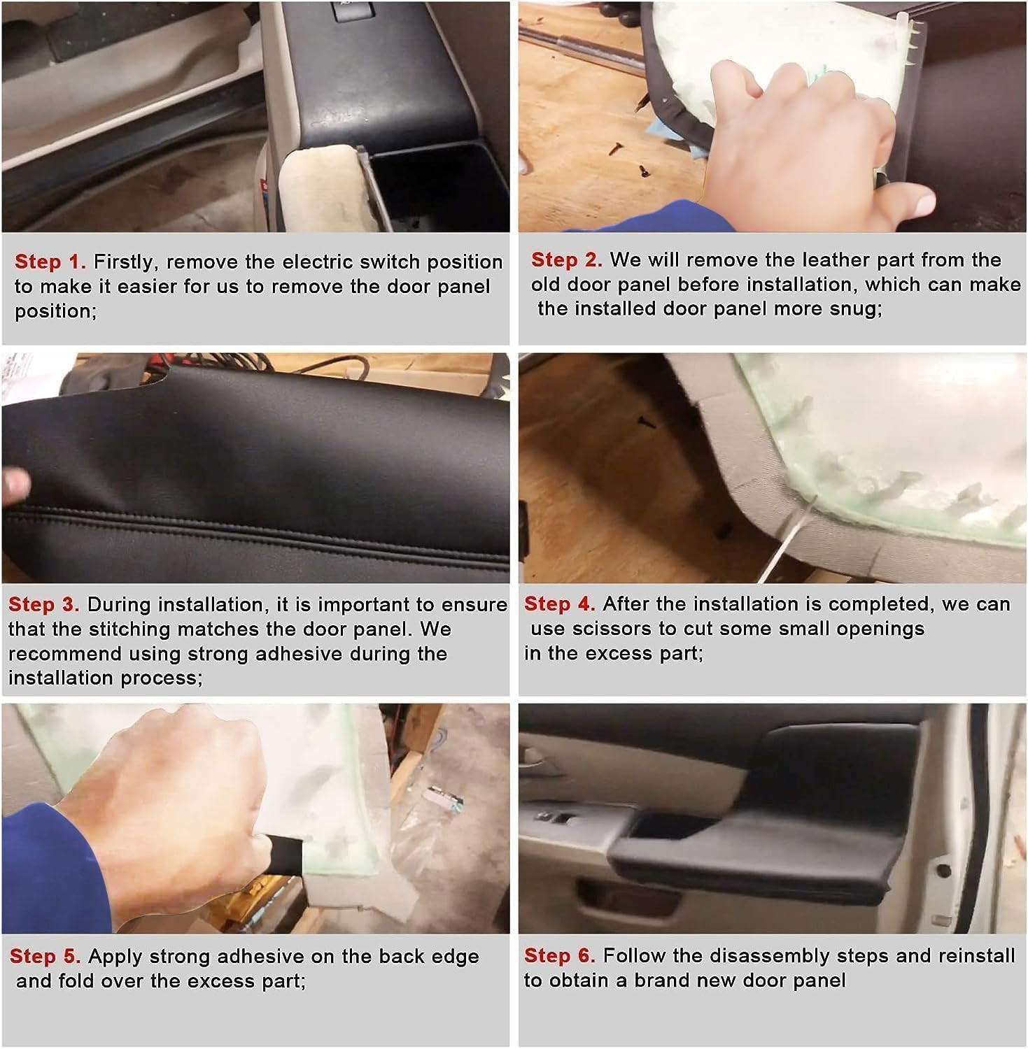 2PCS Dark Gray Door Armrest Cover Replacement for Honda Odyssey 2011–2017 Panel