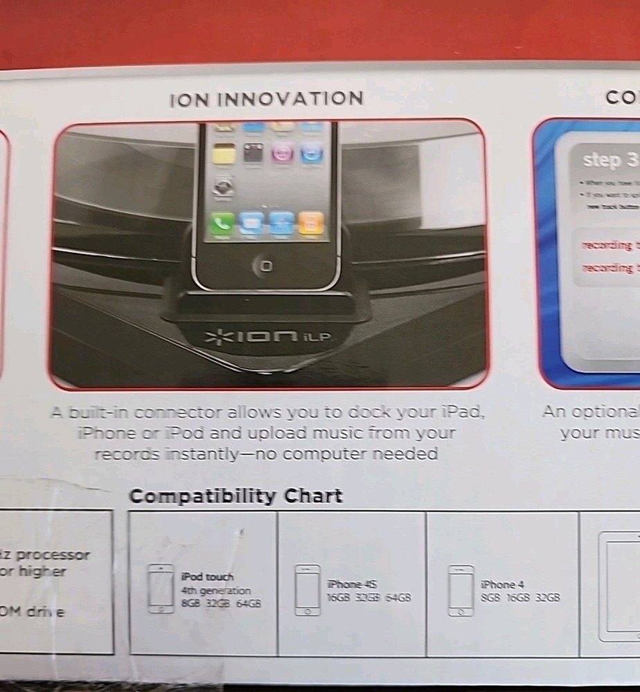 ​ION iLP Turntable Conversion System for iPad iPhone iPod Vinyl Record Player