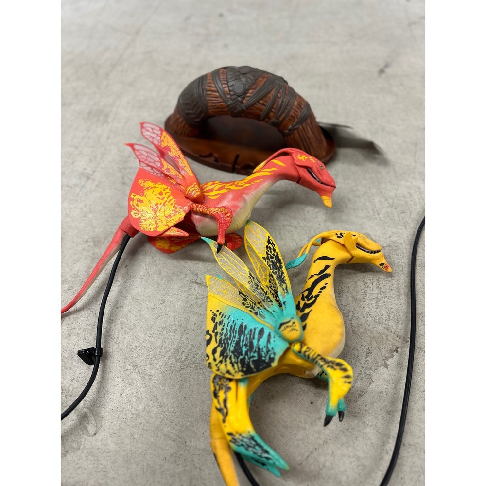 2 Avatar ACE Banshee Puppets Perch Display YELLOW Orange Interactive Figured