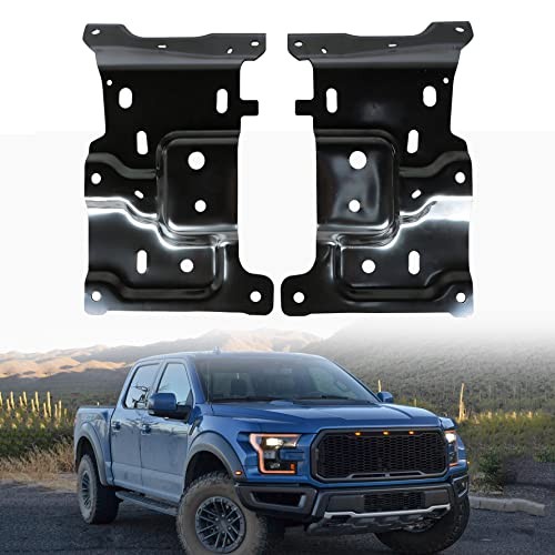 2Pcs Front Driver and Passenger Side Bumper Mounting Plate Replacement for