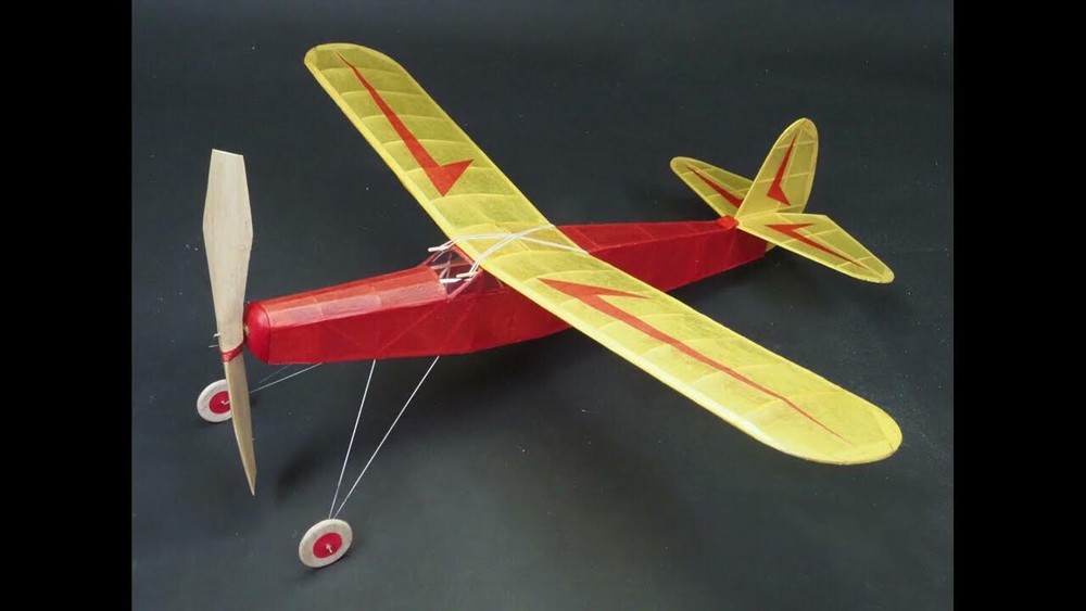 Peck Polymers Flying Aces Moth 1937 Old Timer 24"Wing Span Rubber, C02, Electric