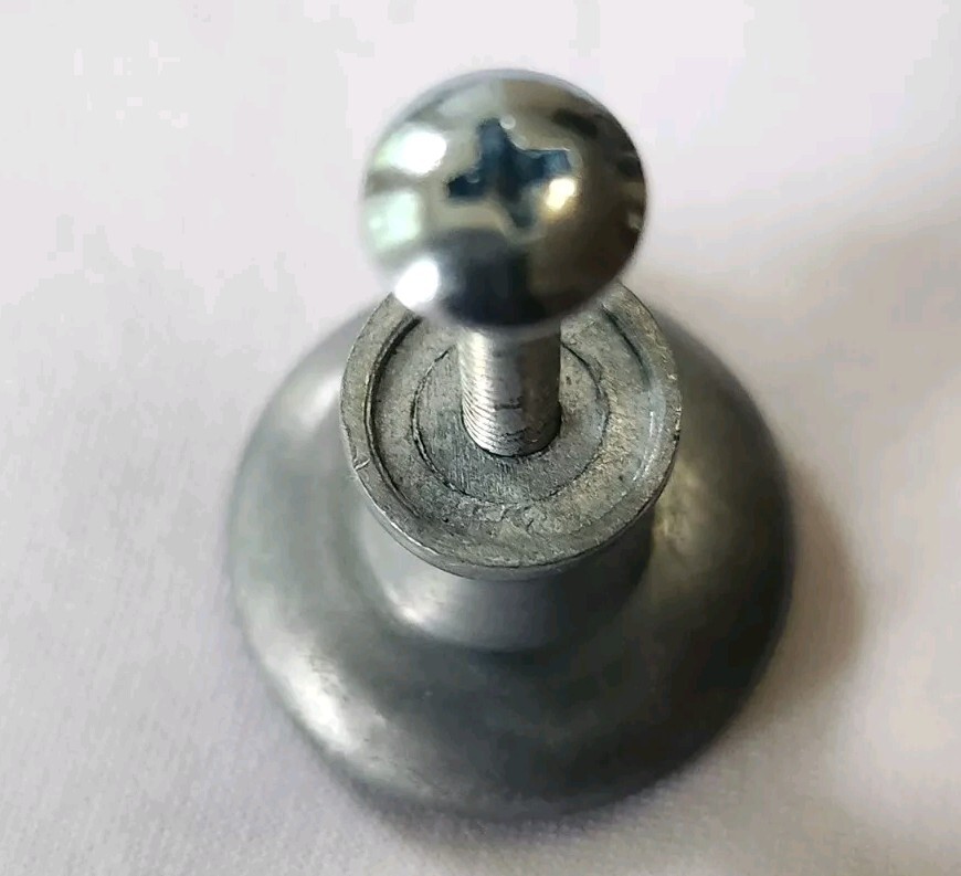 Nover Satin Chrome Solid Brass 25mm Button Knobs 5003715 Lot 7