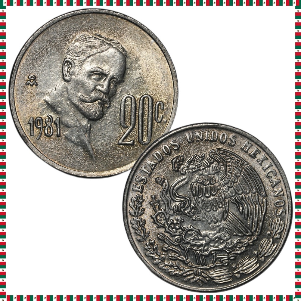 Mexico - 20 Centavos - 1981 - KM#442