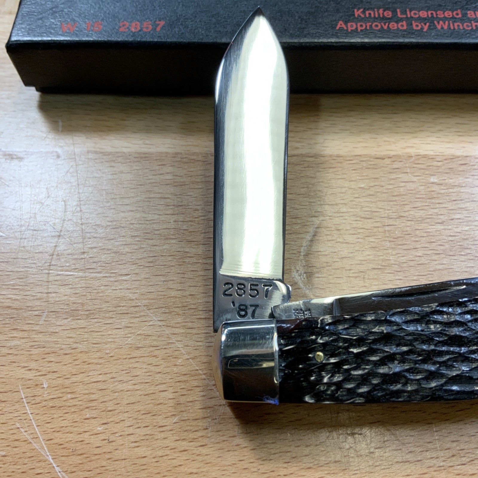 Winchester Torpedo Jack 2857 Two Blade , Original Box Excellent 1987 Made In USA