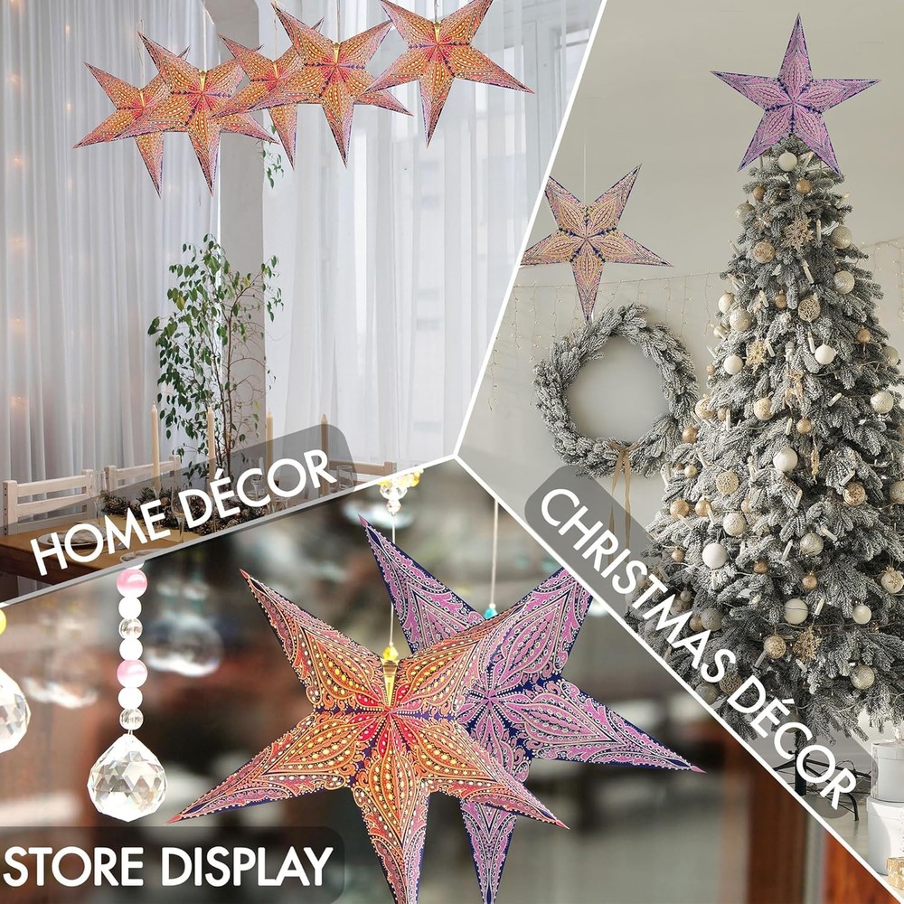 - Queen (Blue Pink, Medium) - Paper Star Lantern
