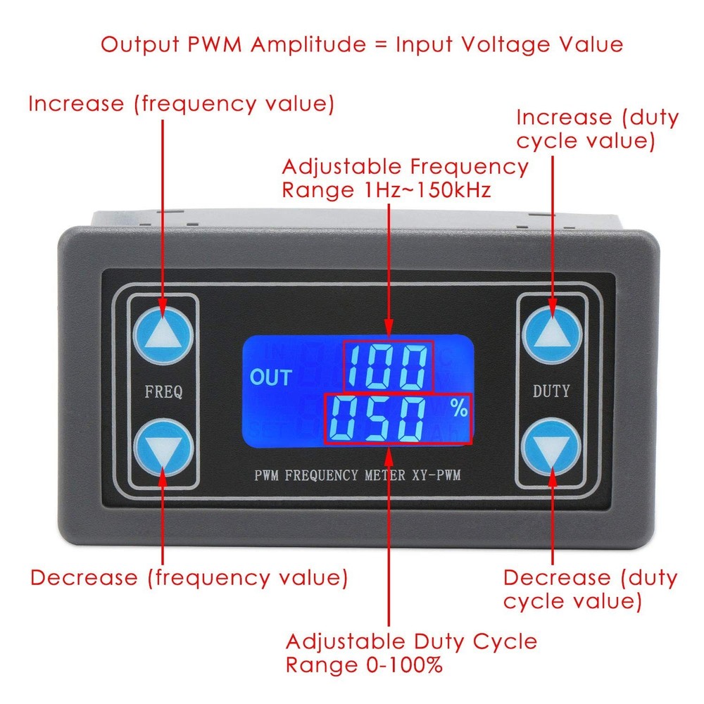 LCD Function Signal Generator: 3.3-30V, 5-30mA, PWM Output for Accurate Testing