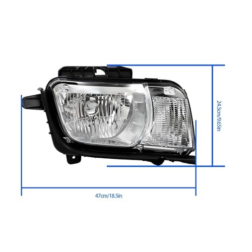Driver Side and Passenger Side Headlights Assembly Halogen Replacement for