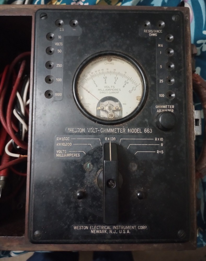 Weston Model 663 Type 6 Volt-ohmmeter with Case