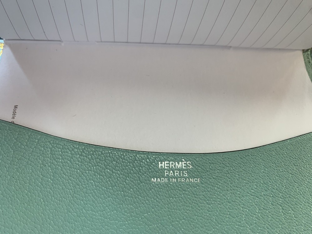 Authentic Hermes Compact Size Planner Cover Light Green Agenda PM