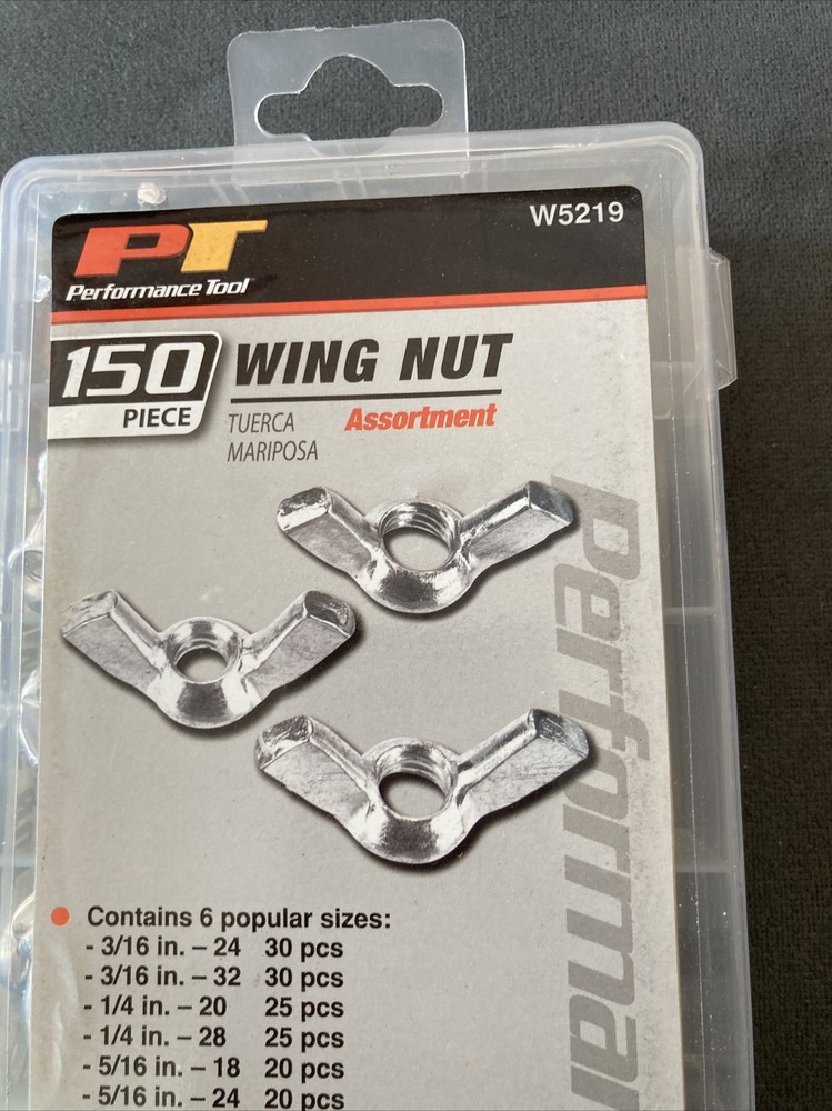 Performance Tool W5219 150pc Wing Nut Assortment