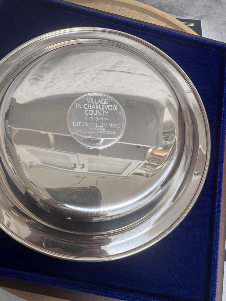 Franklin Mint Silver AY jackson Charlevoix Plate