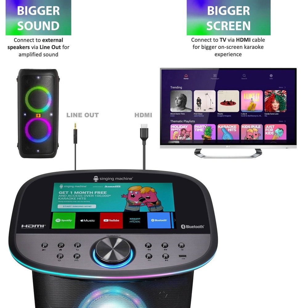 Singing Machine Pulse Karaoke-Premium Wi-Fi Karaoke System