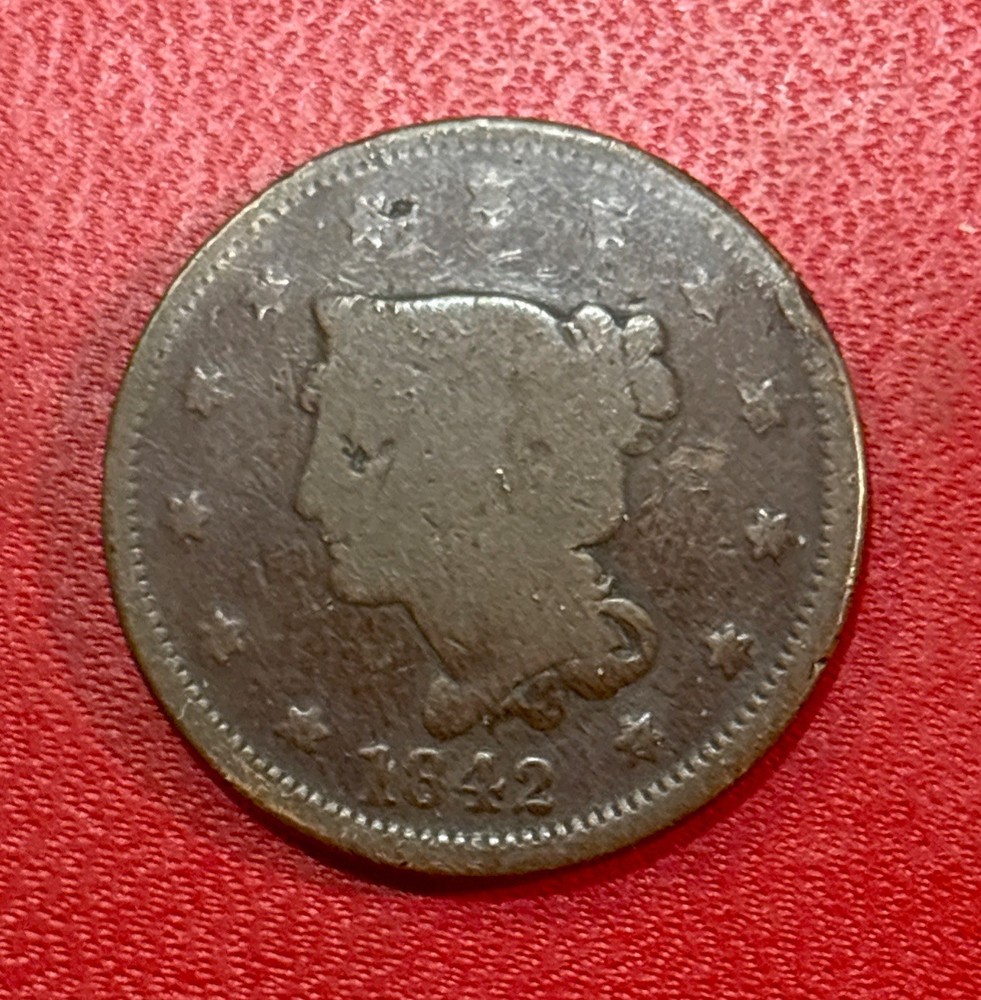 1842 Large Cent (G) Good Condition! ENN Coins