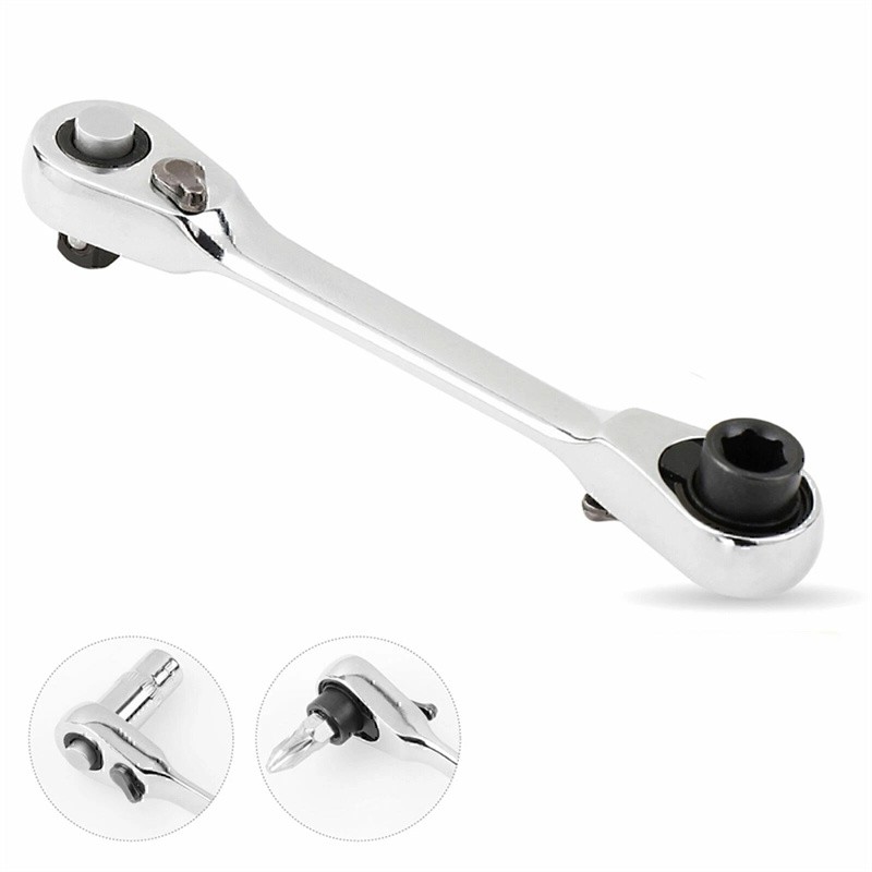 1/4" Mini Double-Ended Quick Socket Ratchet Wrench Rod Screwdriver Bit Tools
