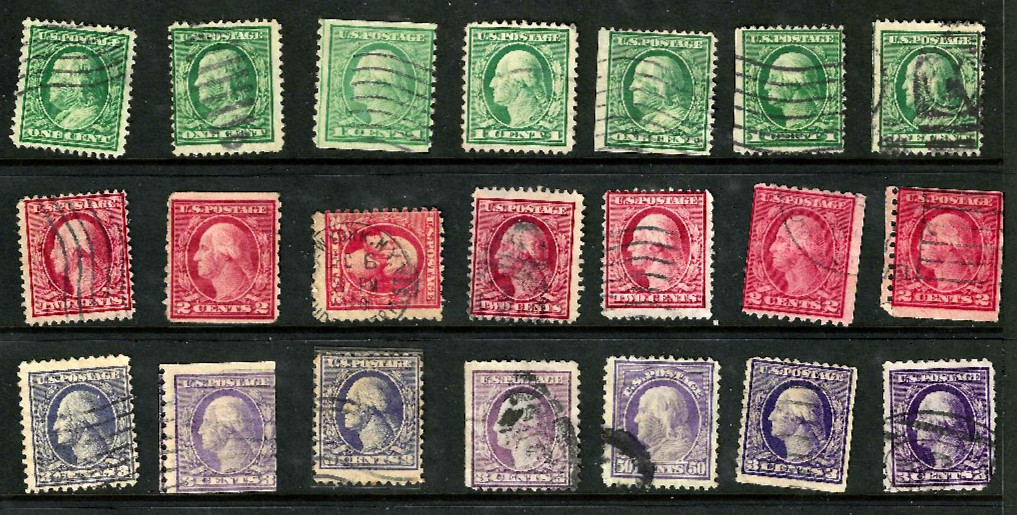 Dealer Collection 1C-$1 Untyped Washington Franklin Couple Coils 1908-22 US40-10