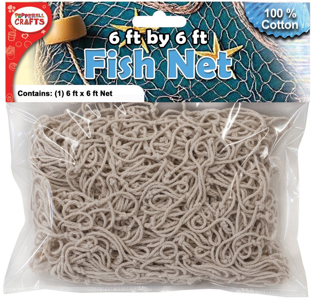 Pepperell DECTN Cotton Fish Net-6'x 6' (3Pk)